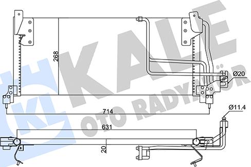 KALE OTO RADYATÖR 382525 - Kondenzator, klima-Uređaj www.molydon.hr