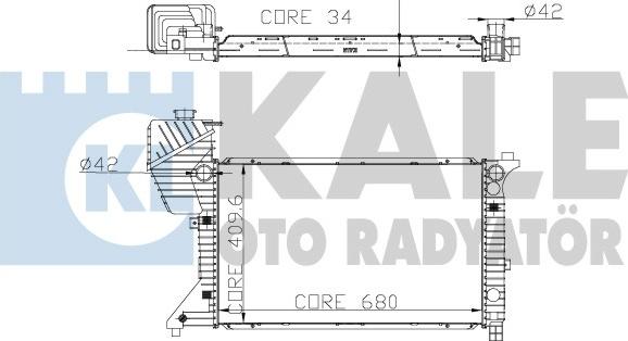 KALE OTO RADYATÖR 330300 - Hladnjak, hladjenje motora www.molydon.hr