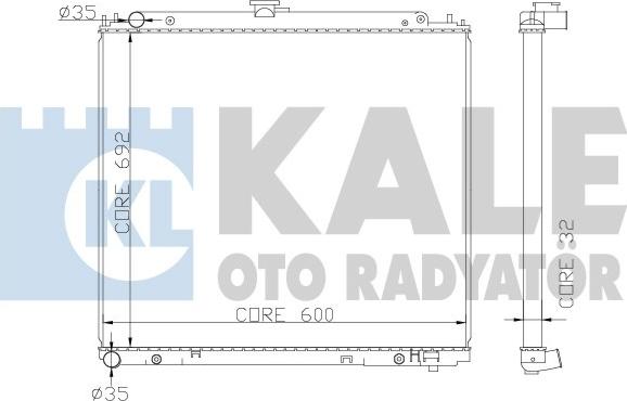 KALE OTO RADYATÖR 370600 - Hladnjak, hladjenje motora www.molydon.hr