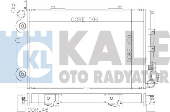 KALE OTO RADYATÖR 370200 - Hladnjak, hladjenje motora www.molydon.hr