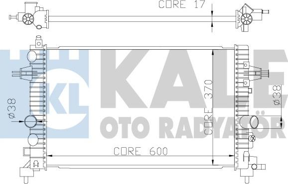 KALE OTO RADYATÖR 371200 - Hladnjak, hladjenje motora www.molydon.hr