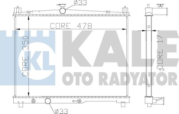 KALE OTO RADYATÖR 371700 - Hladnjak, hladjenje motora www.molydon.hr