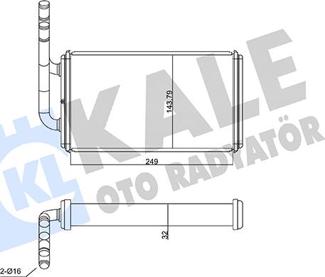 KALE OTO RADYATÖR 290200 - Izmjenjivač topline, grijanje unutrasnjeg prostora www.molydon.hr