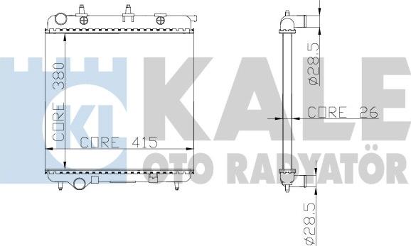 KALE OTO RADYATÖR 297000 - Hladnjak, hladjenje motora www.molydon.hr