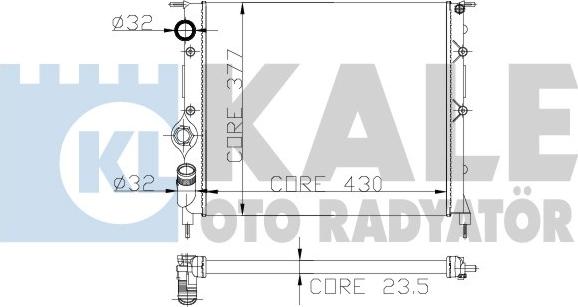 KALE OTO RADYATÖR 246300 - Hladnjak, hladjenje motora www.molydon.hr