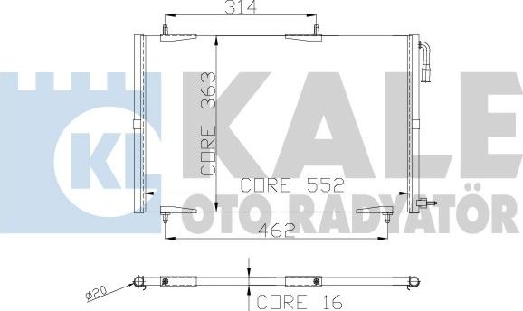 KALE OTO RADYATÖR 248300 - Kondenzator, klima-Uređaj www.molydon.hr