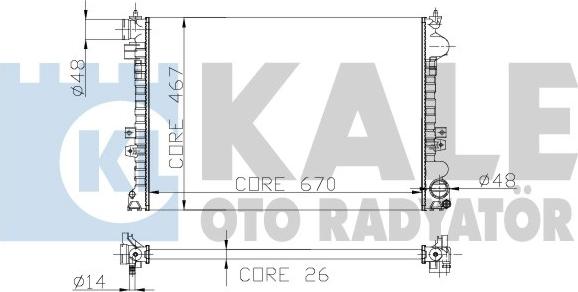 KALE OTO RADYATÖR 242500 - Hladnjak, hladjenje motora www.molydon.hr