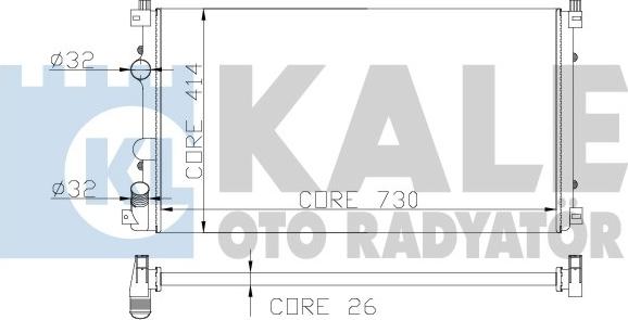 KALE OTO RADYATÖR 206600 - Hladnjak, hladjenje motora www.molydon.hr