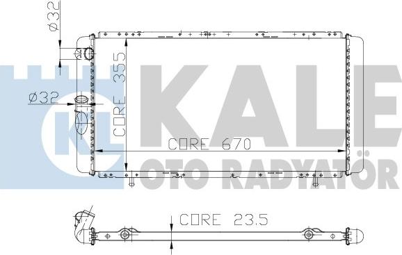 KALE OTO RADYATÖR 208500 - Hladnjak, hladjenje motora www.molydon.hr