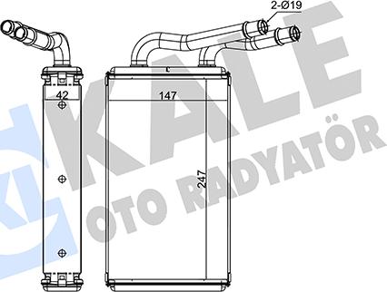 KALE OTO RADYATÖR 203600 - Izmjenjivač topline, grijanje unutrasnjeg prostora www.molydon.hr