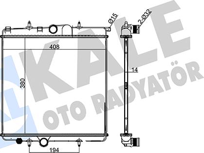 KALE OTO RADYATÖR 216700 - Hladnjak, hladjenje motora www.molydon.hr