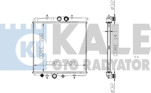 KALE OTO RADYATÖR 213200 - Hladnjak, hladjenje motora www.molydon.hr