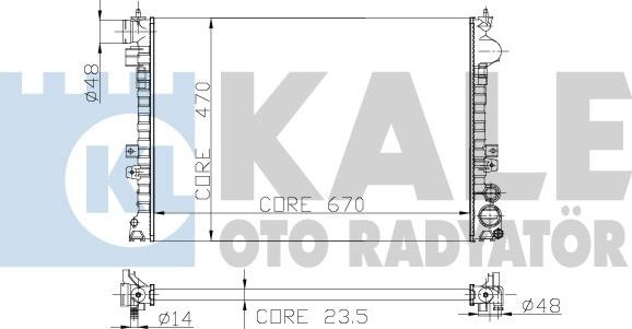 KALE OTO RADYATÖR 217500 - Hladnjak, hladjenje motora www.molydon.hr