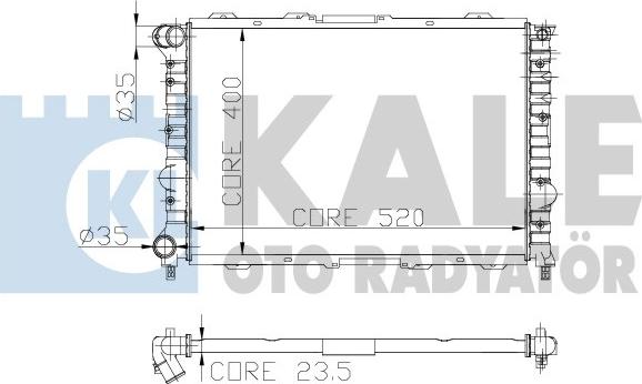 KALE OTO RADYATÖR 230 900 - Hladnjak, hladjenje motora www.molydon.hr