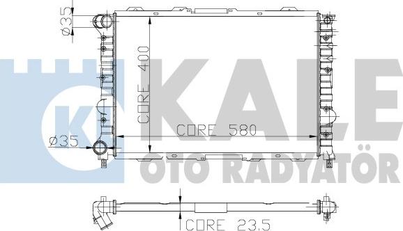 KALE OTO RADYATÖR 230800 - Hladnjak, hladjenje motora www.molydon.hr