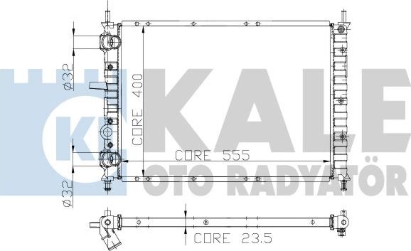 KALE OTO RADYATÖR 231400 - Hladnjak, hladjenje motora www.molydon.hr