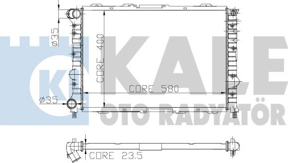 KALE OTO RADYATÖR 231000 - Hladnjak, hladjenje motora www.molydon.hr