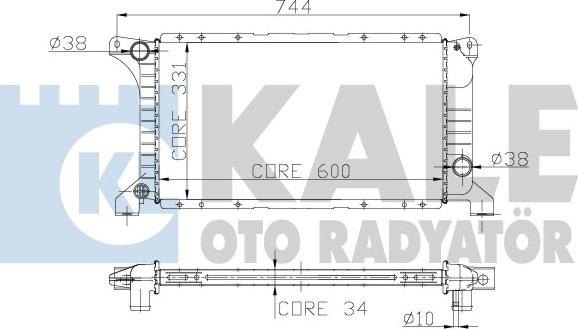 KALE OTO RADYATÖR 221200 - Hladnjak, hladjenje motora www.molydon.hr