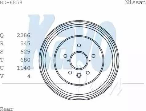 Kavo Parts BD-6858 - Bubanj kočnica www.molydon.hr