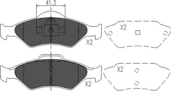 Kavo Parts KBP-4561 - Komplet Pločica, disk-kočnica www.molydon.hr