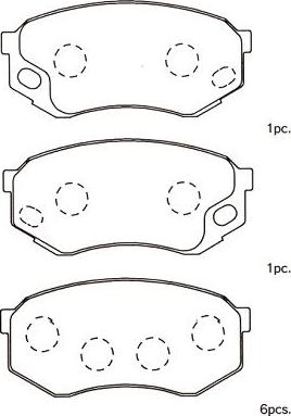 Kavo Parts BP-5558 - Komplet Pločica, disk-kočnica www.molydon.hr