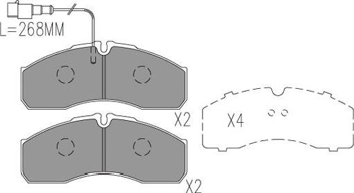 Kavo Parts BP-6630 - Komplet Pločica, disk-kočnica www.molydon.hr