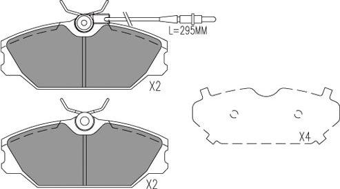 Kavo Parts BP-1025 - Komplet Pločica, disk-kočnica www.molydon.hr