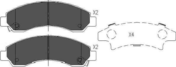 Kavo Parts BP-3520 - Komplet Pločica, disk-kočnica www.molydon.hr