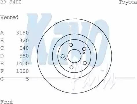 Kavo Parts BR-9400 - Kočioni disk www.molydon.hr