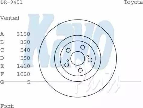 Kavo Parts BR-9401 - Kočioni disk www.molydon.hr