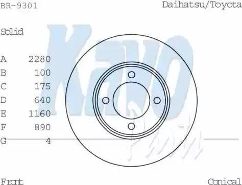 Kavo Parts BR-9301 - Kočioni disk www.molydon.hr