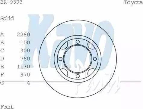 Kavo Parts BR-9303 - Kočioni disk www.molydon.hr