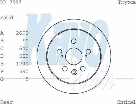 Kavo Parts BR-9389 - Kočioni disk www.molydon.hr