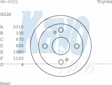 Kavo Parts BR-9322 - Kočioni disk www.molydon.hr