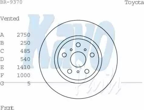 Kavo Parts BR-9370 - Kočioni disk www.molydon.hr