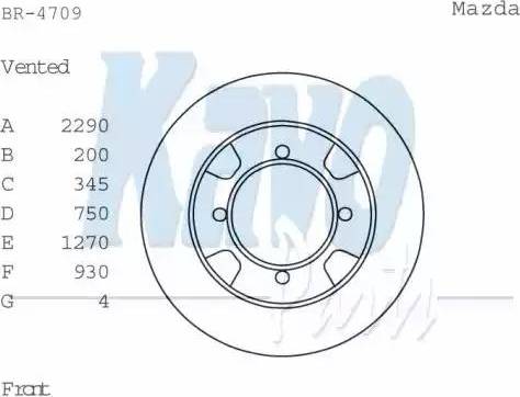 Kavo Parts BR-4709 - Kočioni disk www.molydon.hr