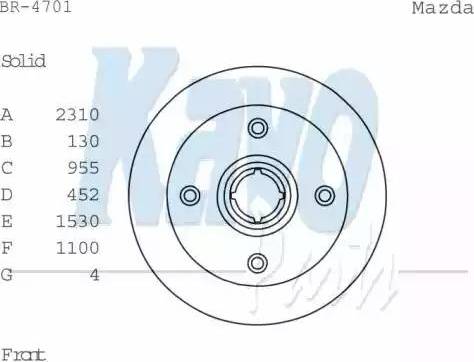 Kavo Parts BR-4701 - Kočioni disk www.molydon.hr