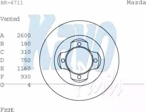 Kavo Parts BR-4711 - Kočioni disk www.molydon.hr