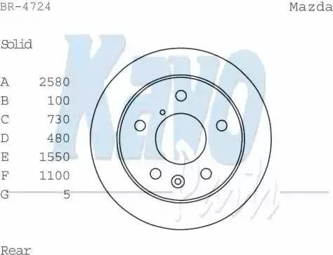 Kavo Parts BR-4724 - Kočioni disk www.molydon.hr