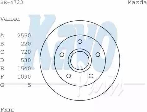 Kavo Parts BR-4723 - Kočioni disk www.molydon.hr