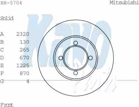 Kavo Parts BR-5704 - Kočioni disk www.molydon.hr