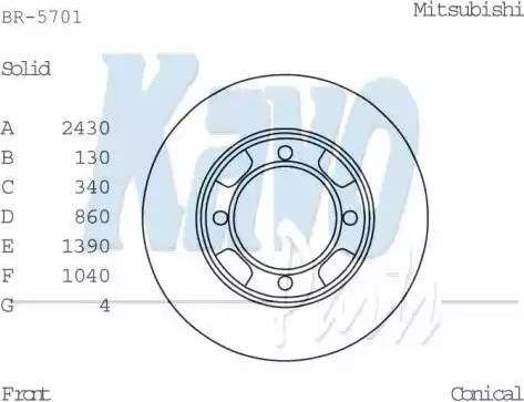 Kavo Parts BR-5701 - Kočioni disk www.molydon.hr