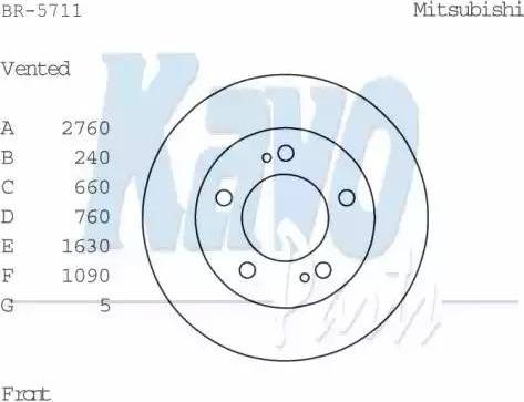 Kavo Parts BR-5711 - Kočioni disk www.molydon.hr