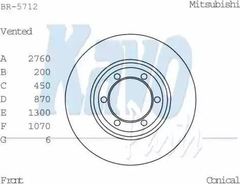 Kavo Parts BR-5712 - Kočioni disk www.molydon.hr