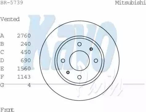 Kavo Parts BR-5739 - Kočioni disk www.molydon.hr