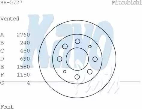 Kavo Parts BR-5727 - Kočioni disk www.molydon.hr