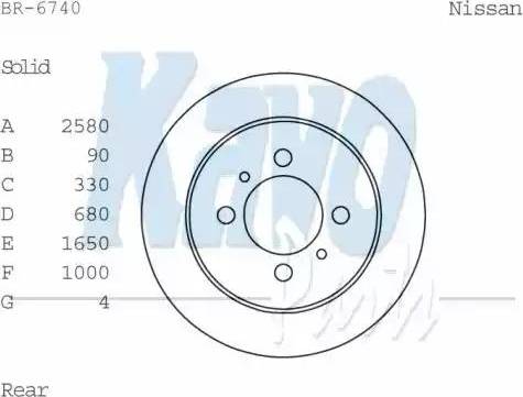 Kavo Parts BR-6740 - Kočioni disk www.molydon.hr