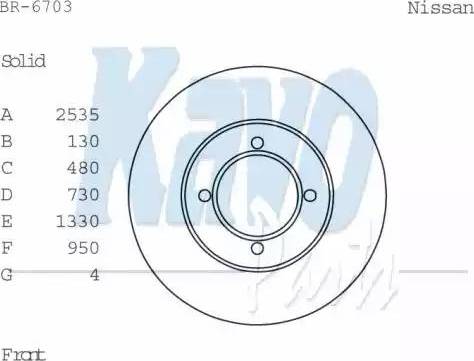 Kavo Parts BR-6703 - Kočioni disk www.molydon.hr