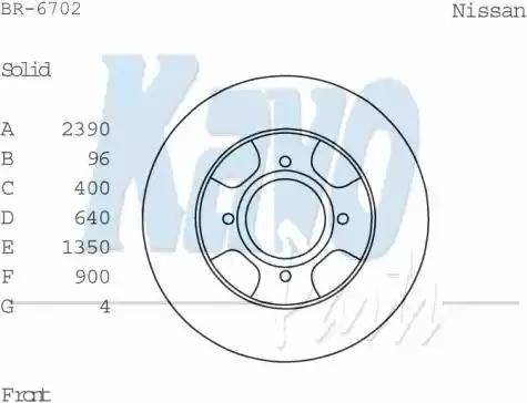 Kavo Parts BR-6702 - Kočioni disk www.molydon.hr