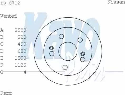 Kavo Parts BR-6712 - Kočioni disk www.molydon.hr